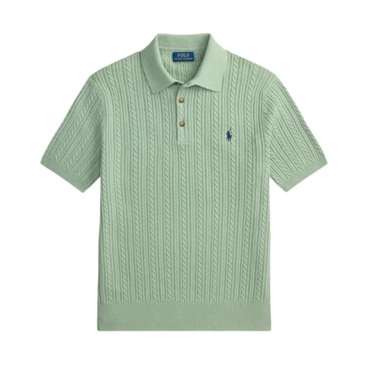 Polo in Maglia Premium con Trama Intrecciata