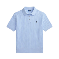 Polo in Maglia Premium con Trama Intrecciata