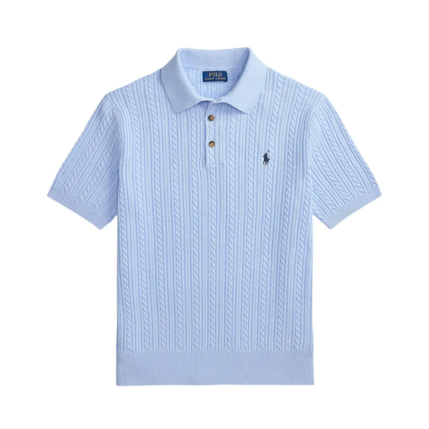 Polo in Maglia Premium con Trama Intrecciata