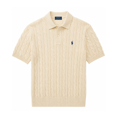 Polo in Maglia Premium con Trama Intrecciata