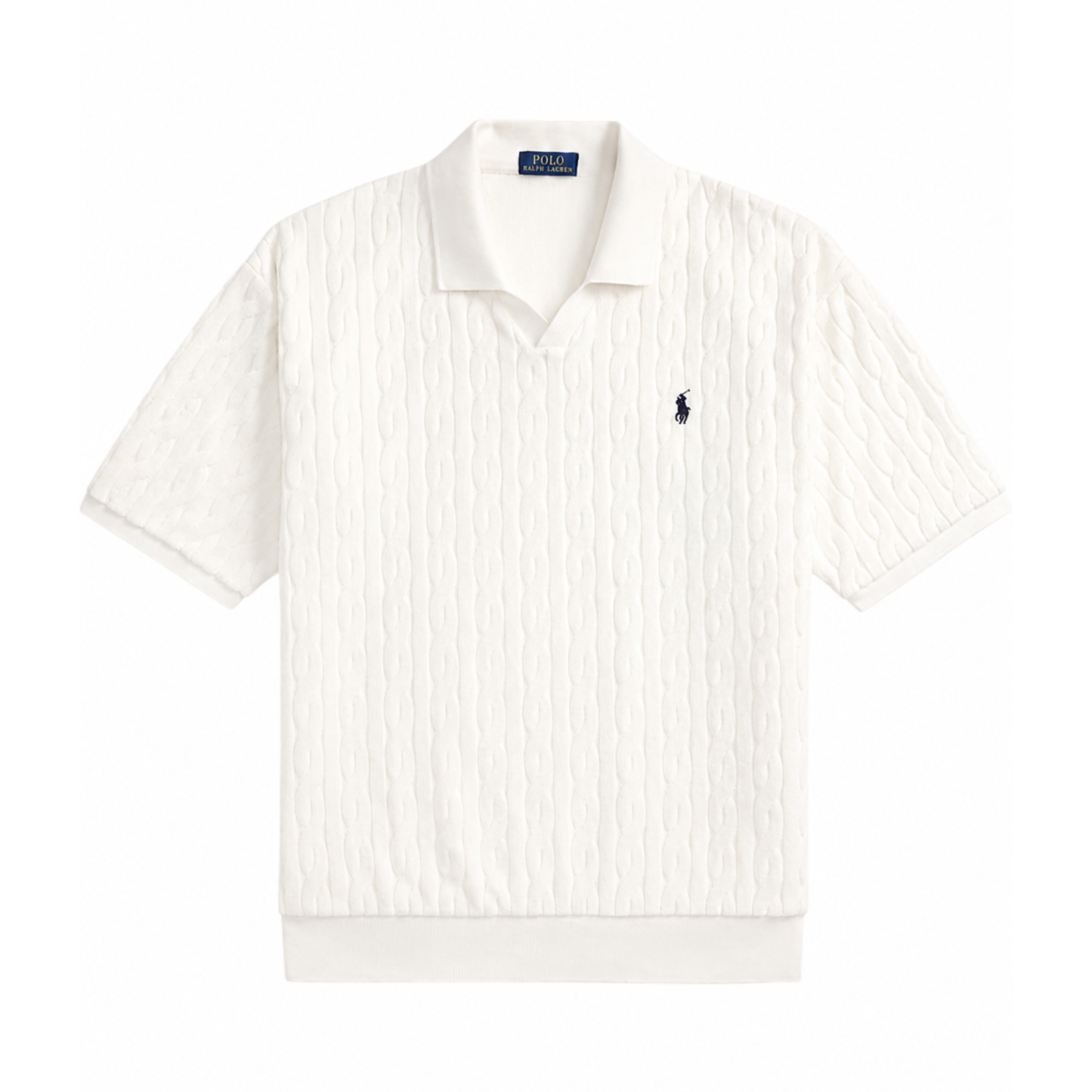 Polo in Maglia Premium con Trama Intrecciata