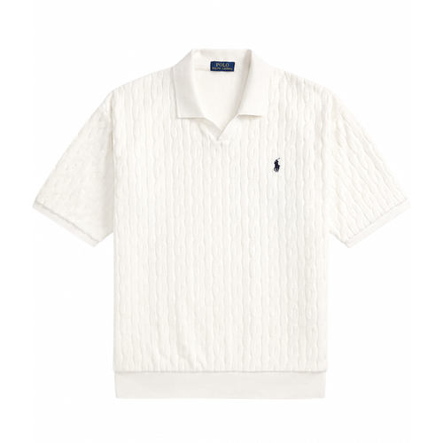 Polo in Maglia Premium con Trama Intrecciata