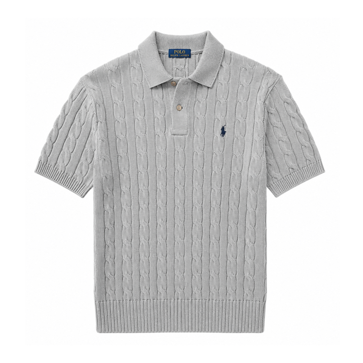 Polo in Maglia Premium con Trama Intrecciata