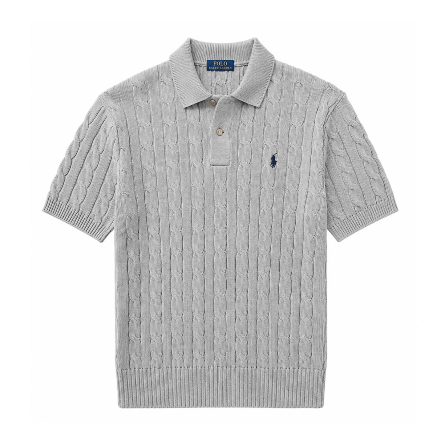 Polo in Maglia Premium con Trama Intrecciata