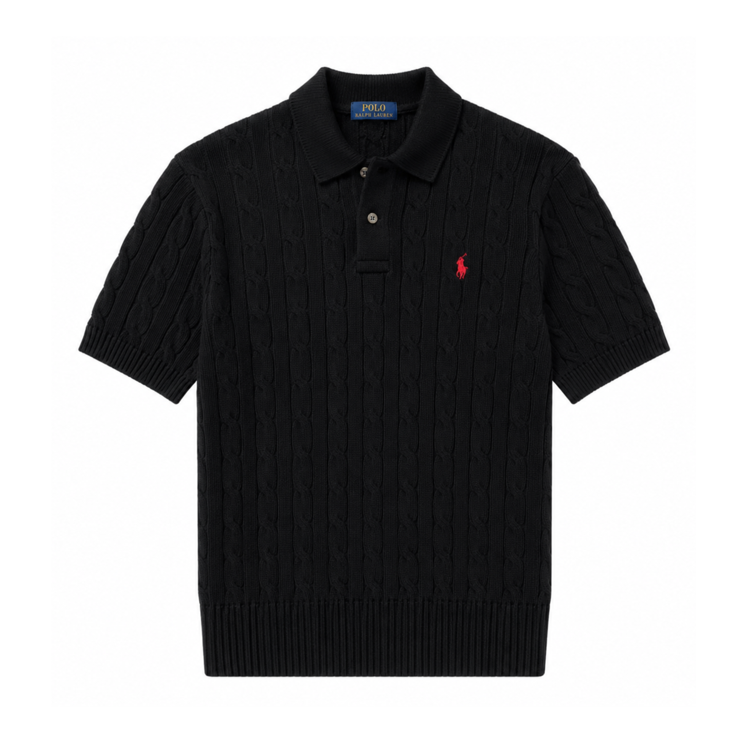 Polo in Maglia Premium con Trama Intrecciata